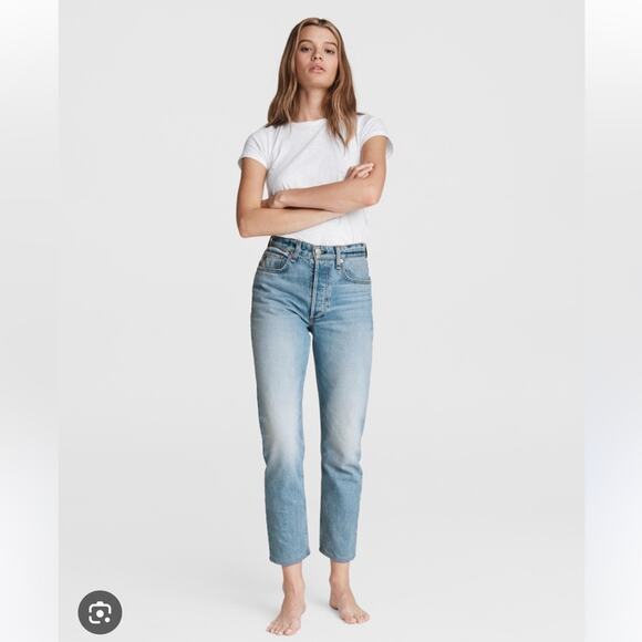 Rag & Bone Women's Jeans Nina High Rise Ankle Cigarette Size 24 Buttonfly - Picture 1 of 10